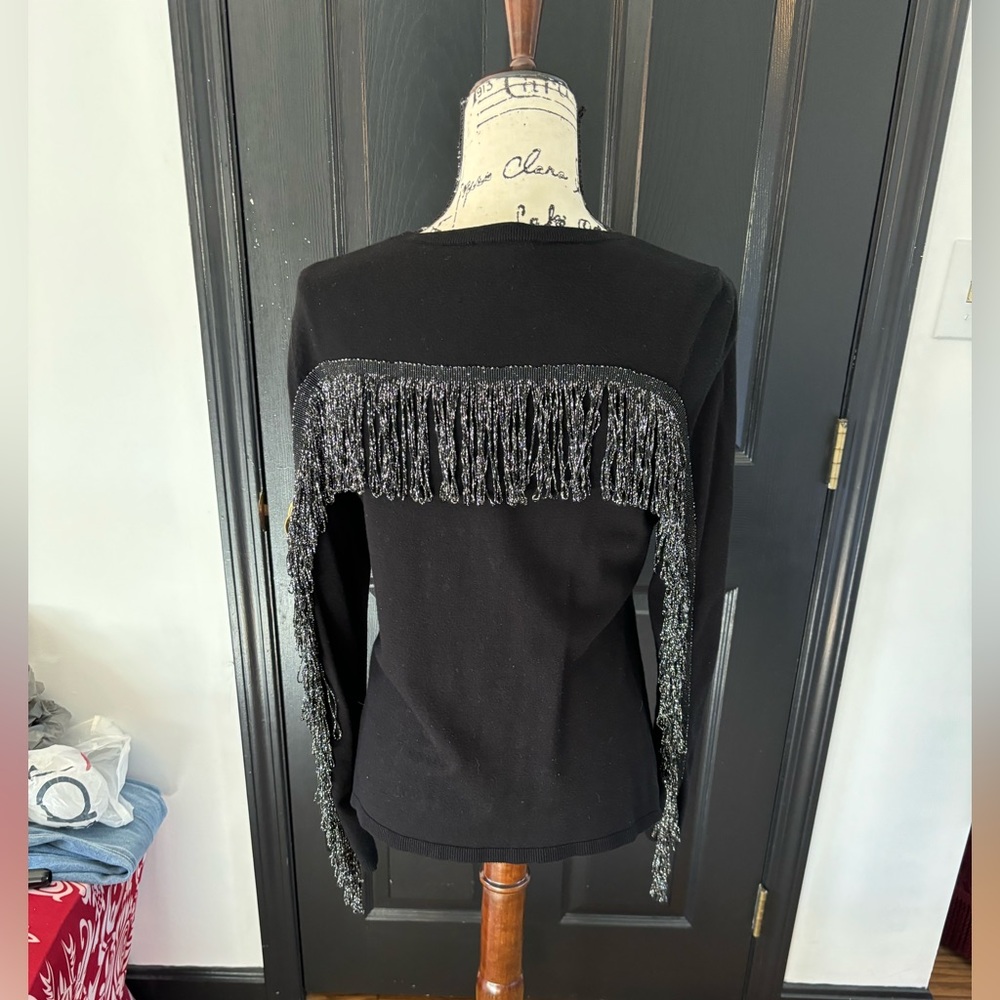 INC - Black Sweater w Fringe